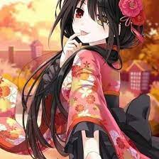 anime cute with kimono mixed