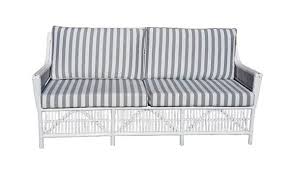 White Rattan 2 Seater Sofa Couch Settee