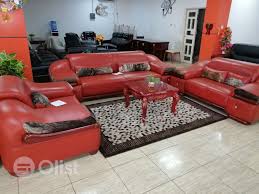 complete set of leather sofa chair