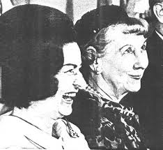 Incumbent Lady Bird Johnson with her predecessor Mamie Eisenhower in 1966. (carlanthonyonline.com) - with-mamie-eisenhower-in-the-white-house-1966