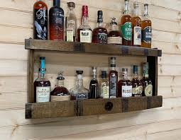 Bar Shelves Bourbon Barrel Wall Mounted