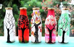 Living Spaces With Diy Painted Bottles