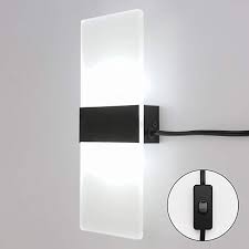 led wall light wall sconce plug