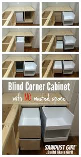 A custom designed kitchen may make use of the corner with a cornered sink. Diy Corner Cabinet With No Wasted Space Sawdust Girl Corner Kitchen Cabinet Diy Corner Cabinet Blind Corner Cabinet