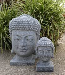 Buddha Head Bust Garden Ornament