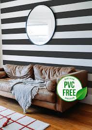 Stripe Self Adhesive Wallpaper Black