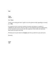Sample Letter To Unsuccessful Job Candidates   Cover Letter Templates SlideShare