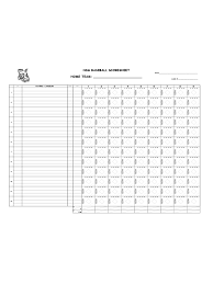 2019 Baseball Score Sheet Fillable Printable Pdf Forms Handypdf