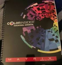 Details About Matrix Color Inside Haircolor Education Guide Book New Shade Chart 65 Pages