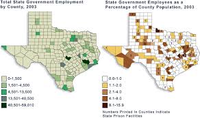 Texas Politics Government Employment Across Texas Counties