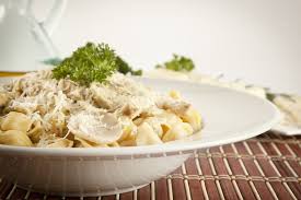 asiago tortelloni alfredo with grilled