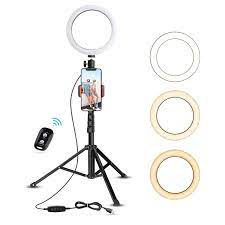 8 selfie ring light with tripod stand