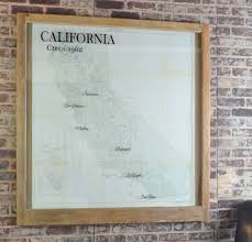 large vintage california map vintage