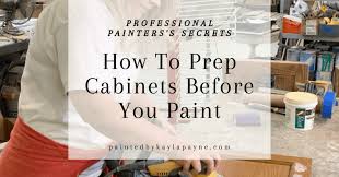 how to prep cabinets before painting