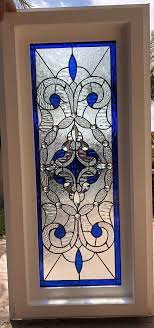 Stained Beveled Glass Window Panel