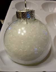 Clear Glass Snowman Ornament