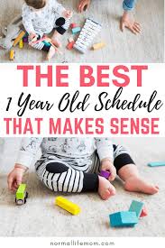 easy to follow 1 year old schedule