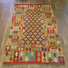 indian kilim flat weave rug 100 x 149