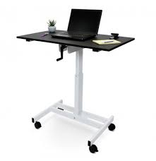Stand up desk store 60 inches stand up desk. Luxor 40 W X 24 D Crank Height Adjustable Mobile Standing Desk