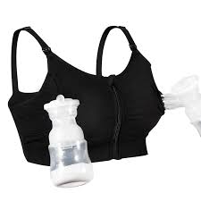 Hands Free Pumping Bra Momcozy Zipper Breast Pump Nursing Bra Suitable For Breastfeeding Pumps By Medela Lansinoh Philips Avent Spectra Medium