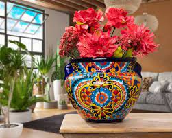 Ceramic Michoacan Planter Multicolored