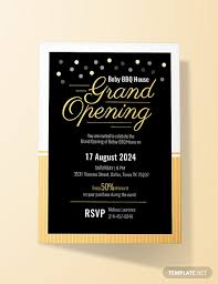 Free Grand Opening Invitation Card Template Download 518