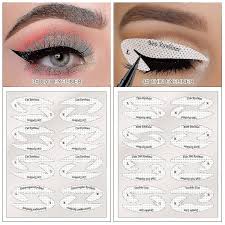 12 pcs eyeliner eyeshadow stencils kit