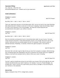 Resume Templates Jobscan