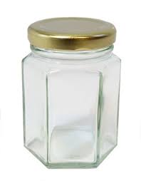 hexagonal glass jars 12oz pack of 90