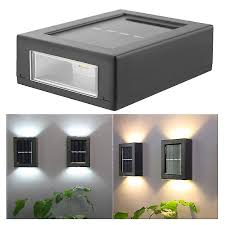 Led Solar Powered Wall Light Up And