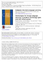 Pdf Technologies For Foreign Language Learning A Review Of