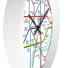 Map Wall Clock Central London Tube Map