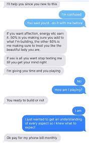 women shared wild text messages men