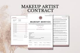 makeup artist contract grafica di