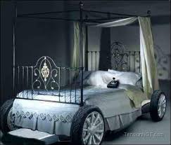 Bed With Car Wheels Automotive Decor