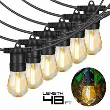 48ft Outdoor String Light Patio Vintage