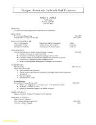 College Graduate Resume With No Work Experience New 11 Student