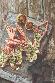 roasted langoustines with spring onion