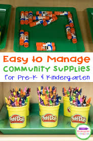 manage community supplies for pre k