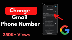 how to change gmail phone number in