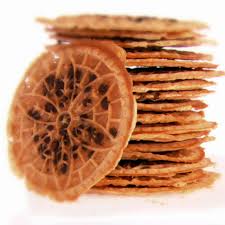 chocolate chip and cinnamon pizzelles