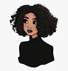 Hair is a very complex subject to draw, because it's like a substance that can take many shapes and forms. Girl Draw Black Curlyhair Curly Hair Girl Drawing Hd Png Download Transparent Png Image Pngitem