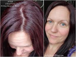 Trendy hair color with 3x highlights & a power shimmer conditioner so hair is never dull. L Oreal Feria Deep Burgundy Brown After Photo Click Thru For Before After Photos Full Review Via My Feria Hair Color Loreal Hair Color Deep Burgundy Hair