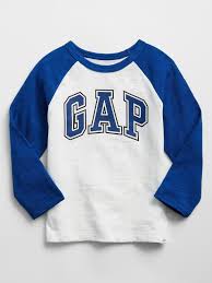 Gap Factory Long Sleeve Logo T Shirt In Blue For Men Lyst