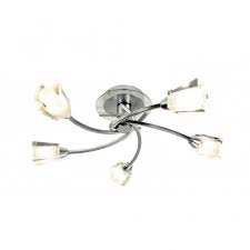 austin chrome low ceiling light with 5