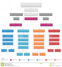 Vertical Organizational Corporate Flow Chart Vector Graphic