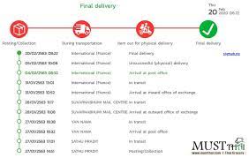 closely trace your parcel contact the