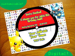 Printable Birthday Invitations Pokemon Download Them Or Print