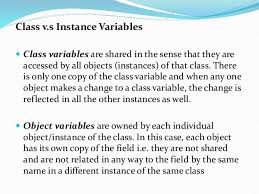 Difference between class and object in c++. Instance Variable Vs Class Variable Python