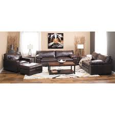 martino cabernet all leather sofa